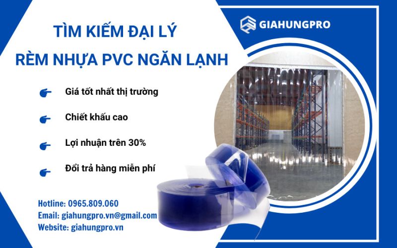 GIAHUNGPRO Tuyển Đại Lý Rèm Nhựa PVC Ngăn Lạnh